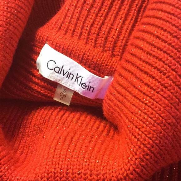 Red Shimmery Wweater by Calvin Klein NEW with Tags FAST SHIP ~ Soft and Comfy! - Picture 8 of 8